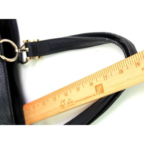 LARGE Michael Kors BLACK GENUINE LEATHER TASSEL SHOULDER BAG TOTE HANDBAG PURSE - Picture 15 of 15